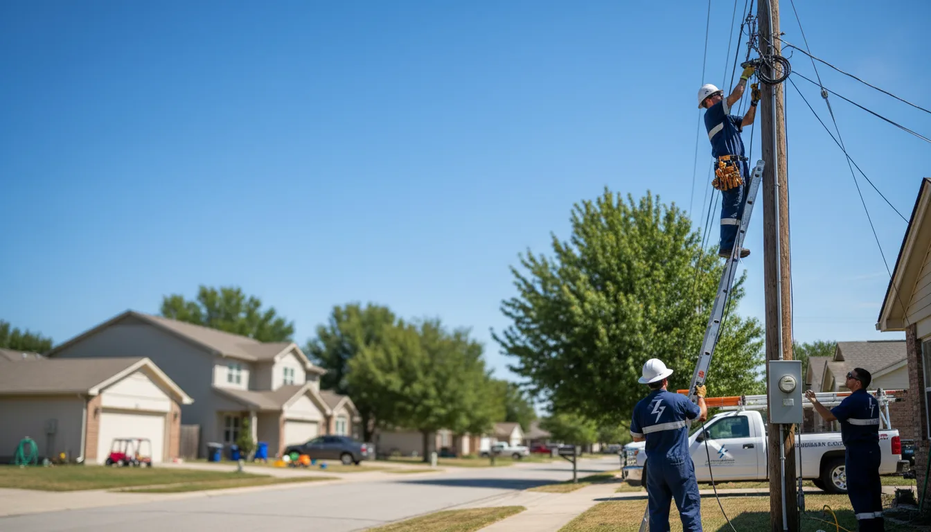 Residential electrician providing installation services in De Land, IL